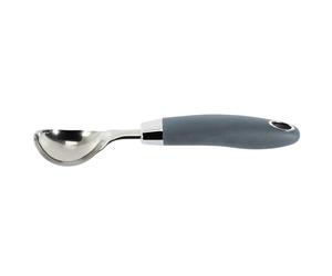 Lily cook - KP0061 Cuchara para Helado en INOX Ergonómica - Diseñada para Servir Bolas de Helado - Melón o Postres - Fácil de Limpiar - 215 cm - Negro Plata