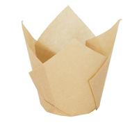 Lily cook - KP0069 Moldes de Cocción de Papel Tulipán - Diseñados para Muffins y Cupcakes - Resistentes al Calor - Tamaño Estándar - 24 Piezas - Color Marrón