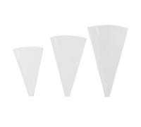 Lily cook - KP5425, Set de 3 Mangas Pasteleras de Tela de Algodón para Repostería, Limpieza Fácil, Diseñado para Decoraciones, Dimensiones: 30 x 0,20 x 17 cm, Blanco