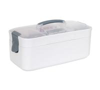 Lily cook - KP5638, Maletín de Repostería 45 Piezas, Kit Completo para Delicias Caseras, 17 Boquillas de Acero Inoxidable, 8 Boquillas de Plástico, Espátula, Batidor, 42x21x17cm, Blanco