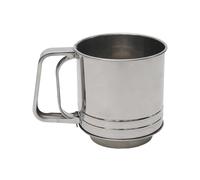 Lily cook - KP5746, Tamiz para Harina Ergonómico en Acero Inoxidable, Diseñado para Repostería y Cocina, Fácil de Limpiar, Diseño Elegante, Dimensiones 11 x 10 cm, Color Plata