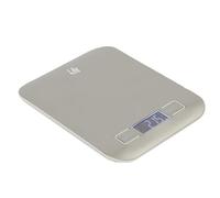 Lily cook - KU6610 Balanza de Cocina Electrónica Digital Rectangular 5kg, Precisión 1g, Función Tara, Pantalla LCD, Ultra Compacta, Acero Inoxidable, Gris, H1,8 x L14 x P18 cm