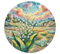 Lily del VallePuzzles 1000 Pieces for Adults Round paisajes naturalesCreative Challenge Toys Gift1000pcs (67.5x67.5cm)