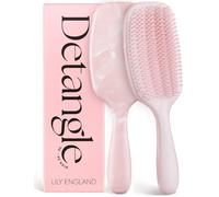 Lily England Cepillo Pelo Rizado para Desenredar y Peinar - Cepillo Pelo Antitirones para Pelo Mojado y Seco con Cerdas Flexibles - Cepillo Antirotura para Mujeres con Pelo Rizado 3c a 4c, Rosado
