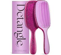 Lily England Cepillo Pelo Rizado para Desenredar y Peinar - Cepillo Pelo Antitirones para Pelo Mojado y Seco con Cerdas Flexibles - Cepillo Antirotura para Mujeres con Pelo Rizado 3c a 4c (Púrpura)