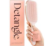 Lily England Cepillo Pelo Rizado para Desenredar y Peinar - Cepillo Pelo Antitirones para Pelo Mojado y Seco con Cerdas Flexibles - Cepillo Antirotura para Mujeres con Pelo Rizado 3c a 4c - Oro Rosa