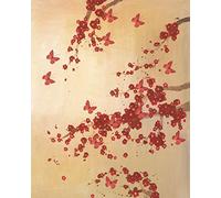 Lily Greenwood Lienzo Impreso Butterflies and Blossoms Digital, Algodón, Multicolor, 1.8x40x50 cm