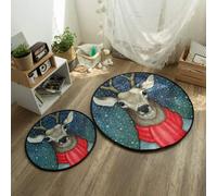 Lily&her friends - Alfombra redonda para piso, antideslizante, para niños, esterillas de yoga Elk Talla:120cm
