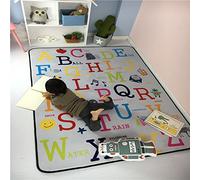 Lily&her friends -Alfombrilla divertida para niños con diseño de familia y madres, juego de juguetes para niños, alfombra de suelo para bebés, antideslizante, duradera y lavable, Letters