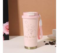 Lily of the Valley Thermol Cup - Taza térmica de acero inoxidable 316 de gran capacidad de 500 ml, café portátil de alto valor, 6 capas de temperatura, regalo artesanal