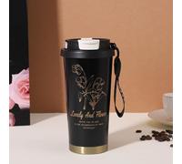 Lily of the Valley Thermol Cup - Taza térmica de acero inoxidable 316 de gran capacidad de 500 ml, café portátil de alto valor, 6 capas de temperatura, regalo artesanal