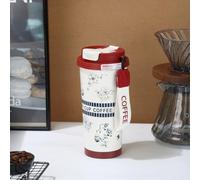 Lily of the Valley Thermol Cup - Taza térmica de acero inoxidable 316 de gran capacidad de 500 ml, café portátil de alto valor, 6 capas de temperatura, regalo artesanal