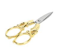 Lily of the Valley Vintage Scissors 5 inch Stainless Steel Embroidery Scissors Cross Stitch Handmade Gardening Multi purpose Portable Pointed Home Sewing Tool Set (Oro)