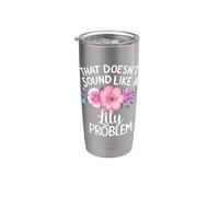 LILY Personalized Cute Flower Girls LILY Name Vaso térmico de acero inoxidable de doble pared