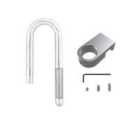 Lily - Pipa de acero inoxidable para acuario pequeño, tubo de flujo de entrada, salida de acuario con pinza de fijación de metal para acuario de plantas (compatible con tuberías de filtro de 12/16 mm)