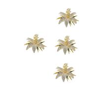 Lily Wedding Retro Decor Decoration Lapel for Women Fashion Dress Stylish Pins Rhinestone Brooch Pin Zinc Alloy