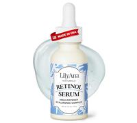 LilyAna Naturals Suero de retinol, fabricado en Estados Unidos, suero facial antienvejecimiento con ácido hialurónico y vitamina E, reduce las manchas de la edad y el daño solar, promueve el colágeno
