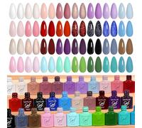 LILY'CUTE 36 esmalte semipermanente, conjunto de esmalte de uñas ultravioleta de 32 colores, con recubrimiento inferior, mate y recubrimiento brillante, de uñas,conjunto uñas de colores