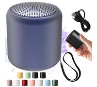 Lilyrhyme Sound Machine, Portable Bluetooth Speaker in Macaroon Color, Mini Travel White Noise Sound Machine, Built-in Microphone, with Lanyard, Rechargeable & Wireless (Sapphire blue)