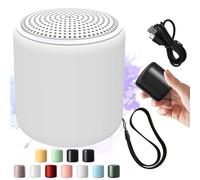 Lilyrhyme Sound Machine, Portable Bluetooth Speaker in Macaroon Color, Mini Travel White Noise Sound Machine, Built-in Microphone, with Lanyard, Rechargeable & Wireless (Frosted White)