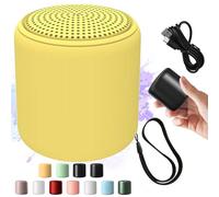 Lilyrhyme Sound Machine, Portable Bluetooth Speaker in Macaroon Color, Mini Travel White Noise Sound Machine, Built-in Microphone, with Lanyard, Rechargeable & Wireless (Lemon yellow)