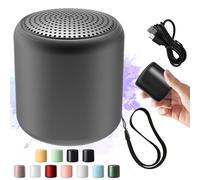 Lilyrhyme Sound Machine, Portable Bluetooth Speaker in Macaroon Color, Mini Travel White Noise Sound Machine, Built-in Microphone, with Lanyard, Rechargeable & Wireless (Diamond Black)