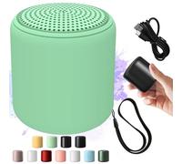 Lilyrhyme Sound Machine, Portable Bluetooth Speaker in Macaroon Color, Mini Travel White Noise Sound Machine, Built-in Microphone, with Lanyard, Rechargeable & Wireless (Matcha Green)