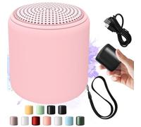 Lilyrhyme Sound Machine, Portable Bluetooth Speaker in Macaroon Color, Mini Travel White Noise Sound Machine, Built-in Microphone, with Lanyard, Rechargeable & Wireless (Cherry Blossom Pink)