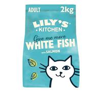 Lily's Kitchen Elaborado con Ingredientes Naturales alimento seco para Gatos Adultos Pescado Blanco con salmón Receta sin Cereales 2kg