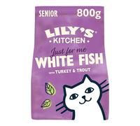 Lily's Kitchen Elaborado con ingredientes naturales alimento seco para gatos mayores pescado blanco con pavo y trucha receta sin cereales 4 x 800g