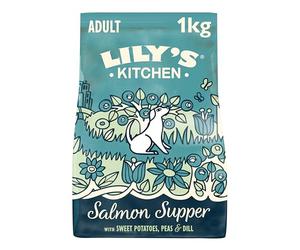 Lily's Kitchen Elaborado con ingredientes naturales alimento seco para perros adultos bocados de salmón nutrición equilibrada bolsa de 1kg