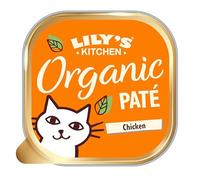 Lily's Kitchen Elaborado con ingredientes naturales bandeja de alimento húmedo para gatos adultos pollo orgánico receta sin cereales 19 × 85g