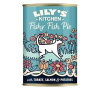 Lily's Kitchen Elaborado con Ingredientes Naturales Lata de alimento húmedo para Perros Adultos Pastel de Pescado con Pavo 6 x 400g