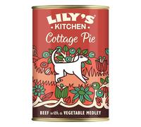 Lily's Kitchen Elaborado con Ingredientes Naturales Lata de alimento húmedo para Perros Adultos Pastel de Vacuno con Verduras 6 x 400g