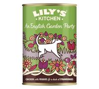 Lily's Kitchen Elaborado con Ingredientes Naturales Lata de alimento húmedo para Perros Adultos Pollo con Fresas 6 x 400g