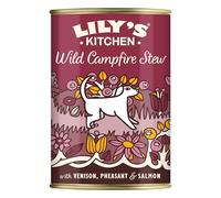 Lily's Kitchen Elaborado con Ingredientes Naturales Lata de alimento húmedo para Perros Guiso de Ciervo con Faisán y Salmon 6 x 400g