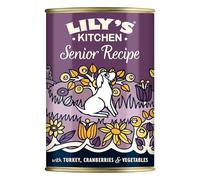 Lily's Kitchen Elaborado con Ingredientes Naturales Lata de alimento húmedo para Perros Mayores Receta con Pavo 6 x 400g