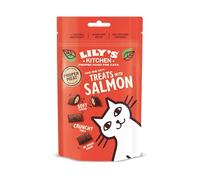 Lily's Kitchen Elaborado con ingredientes naturales paquete de golosinas para gatos adultos ven aquí michi con salmón receta sin cereales 10 x 60g