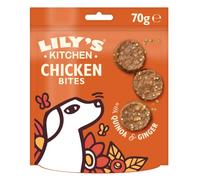 Lily's Kitchen Elaborado con ingredientes naturales paquete de golosinas para perros adultos bocaditos de pollo para mascar y engullir para perros pequeños, medianos y grandes 8 × 70g