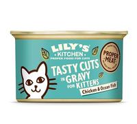 Lily's Kitchen Elaborado con Ingredientes Naturales Sabrosos trocitos de Pollo en Salsa para Gatitos Alimento húmedo para Gatos 24 x 85g