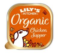 Lily's Kitchen Organic Chicken Supper - Paté de pollo, zanahoria y guisantes para perros - Cantidad: 11 x 150 g