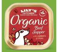 Lily's Kitchen Organic Ternera Tarrina para Perros 11 x 150 gr