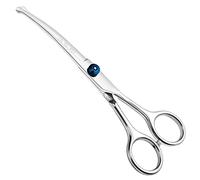 LILYS PET 6.5" Right-handed Pet Round-Tip Grooming Stainless steel Safety Grooming for Dogs and Cats (Curved Scissor)