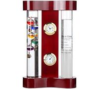 LilysHome - Estación meteorológica Galileo con termómetro Galileo, cristal de tormenta Admiral Fitzroy, reloj de cuarzo de precisión e higrómetro