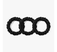 LILYSILK 100% seda goma para el pelo anillos señoras titular cola de caballo diadema diadema de seda embalaje MULTIVÍAS (negro fino*3)