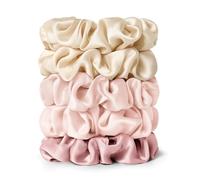 LILYSILK Gomas para el pelo 100% seda de morera para mujer, para todos los tipos de cabello y condiciones para la prevención de las puntas abiertas, rotura y pérdida de cabello, 2 piedras amarillas