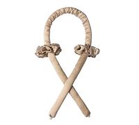 LILYSILK Juego sin calor de seda de morera 100 % y 2 cintas de seda para el pelo, herramientas de peinado para bricolaje, color topo