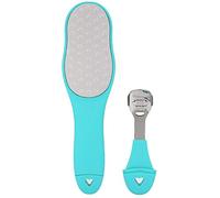Lima de acero inoxidable 2 en 1 Lima de pies profesional, raspador de pies, herramienta de pedicura para piel muerta Elimina los pies de exfoliación de piel dura(green)