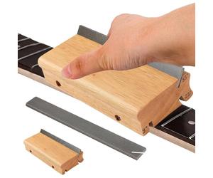 Lima de chaflán para trastes - Lima de madera maciza para trastes de 3/23/35 grados, herramientas de redondeo, material de desbarbado para lutherie, lijadora de nivelación para guitarra y bajo