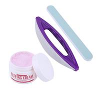 Lima de esmalte de uñas, juego de 3 piezas, crema para pulir uñas, cepillo de uñas, pulidor, barniz y tira de pulido, máquina pulidora de uñas para manicura y pedicura